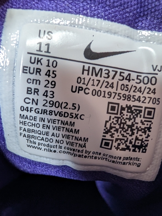 Nike Free Metcon 6 TB Court Purple White Workout Shoes Mens Size 11 HM3754-500 main image 5